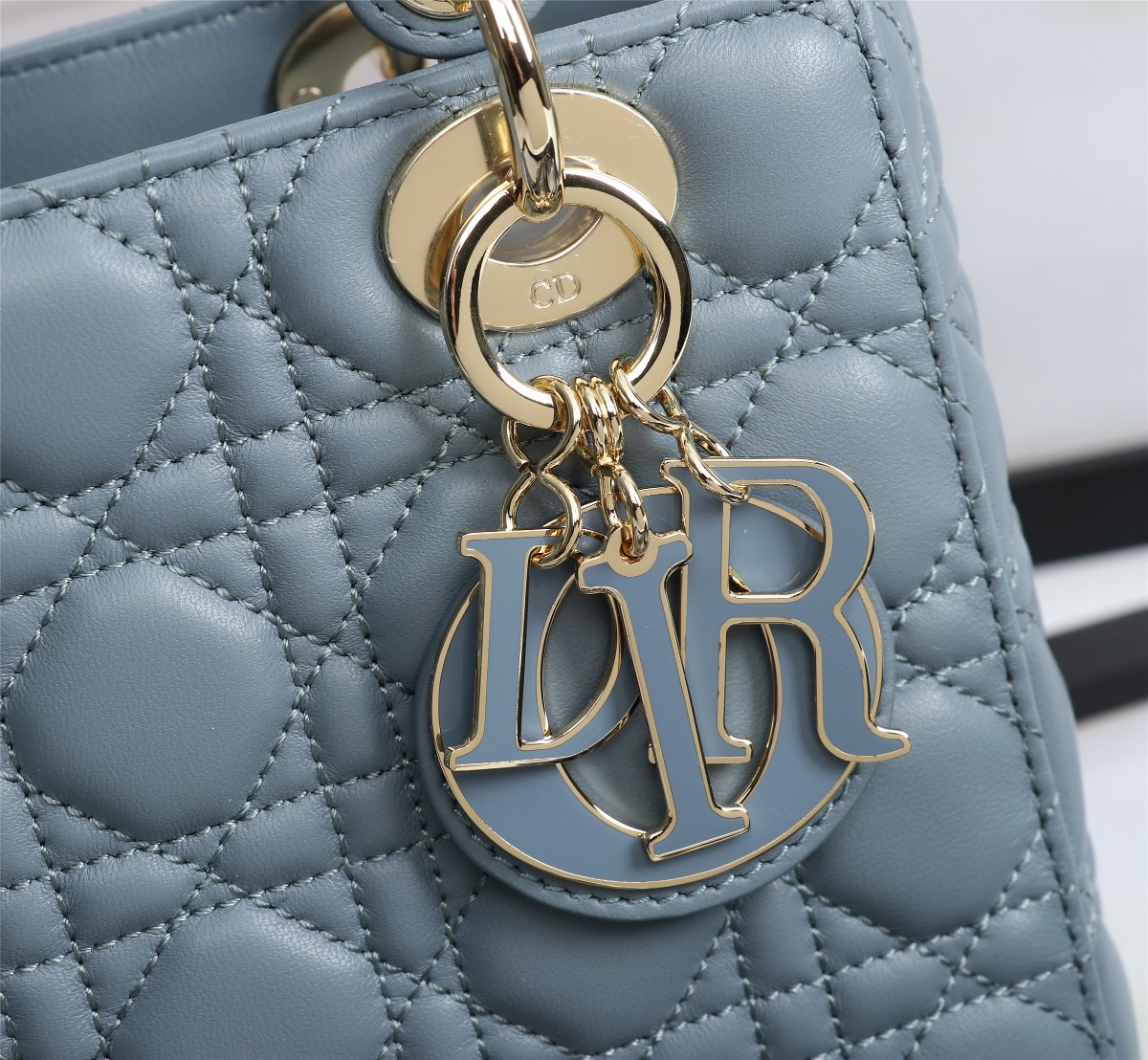 Small Lady Dior My ABCDior Bag Sky Blue Cannage Lambskin